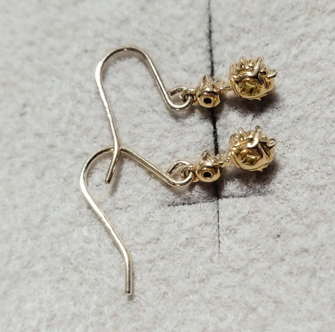 4℃　k10金 ピアス　ダイヤモンド　ペリドット