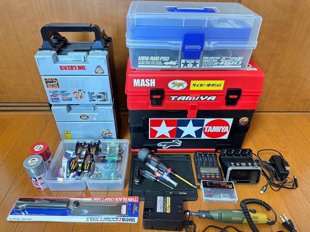 ミニ四駆引退セット(プロクソンミニルータ、工具)