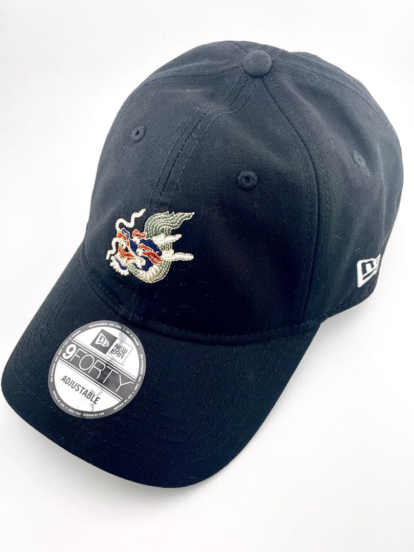 【国内未発売】NEW ERA 9FORTY ドラゴン刺繍キャップ 黒