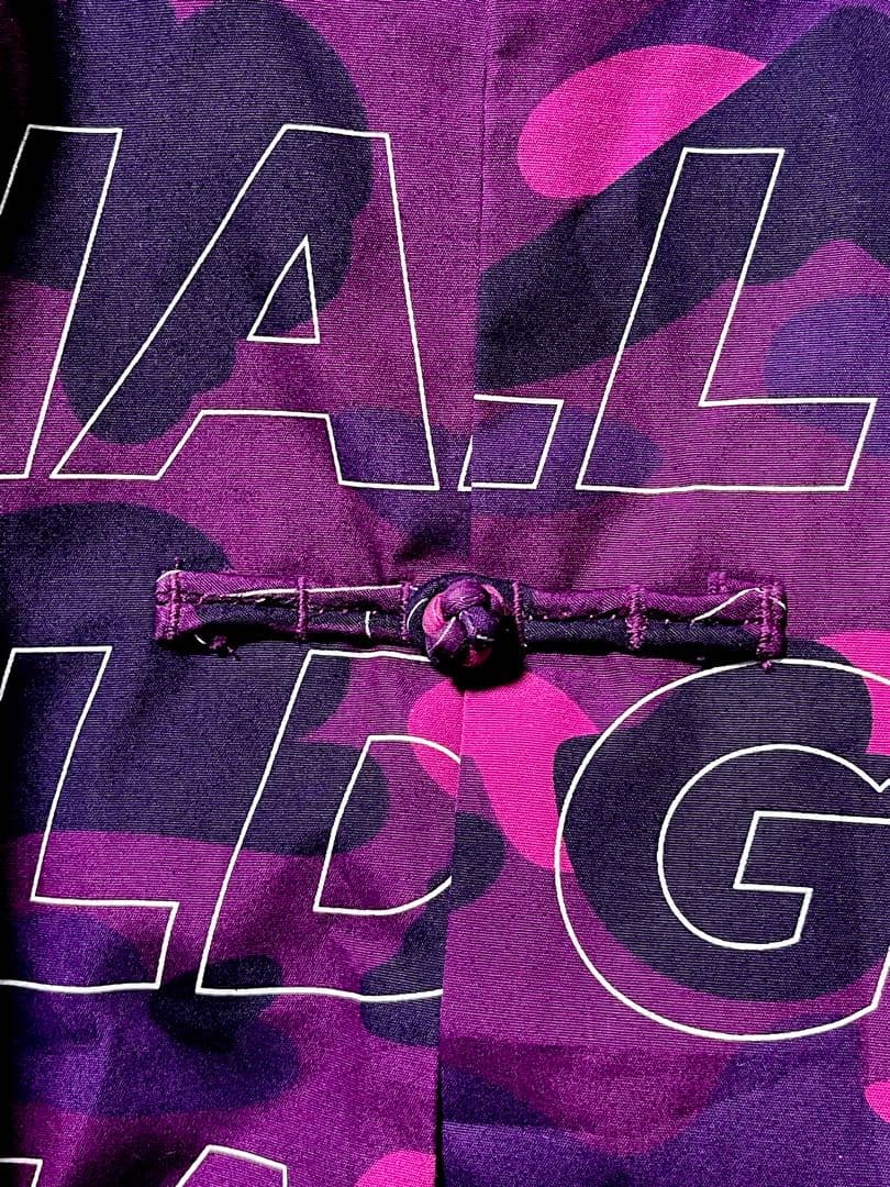 APE TEXT COLOR CAMO チャイナジャケット エイプカモ BAPE