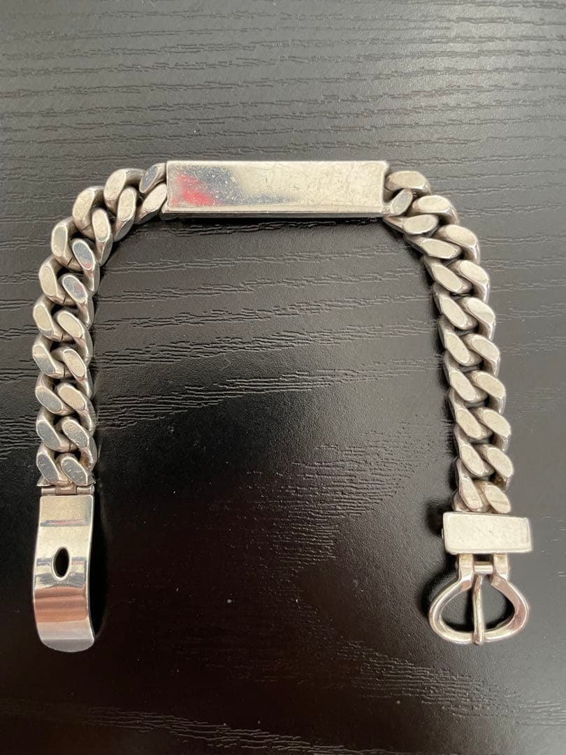 【エルメス似】UnoAErre 70sヴィンテージ　シルバーブレスレット