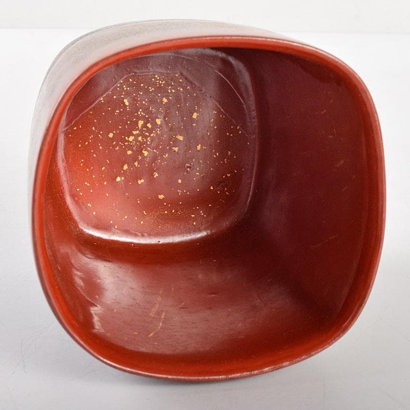 駿河漆器　蒔絵師　諸井治郎作　梨地富士山蒔絵　替茶器　桐箱　V　R5060