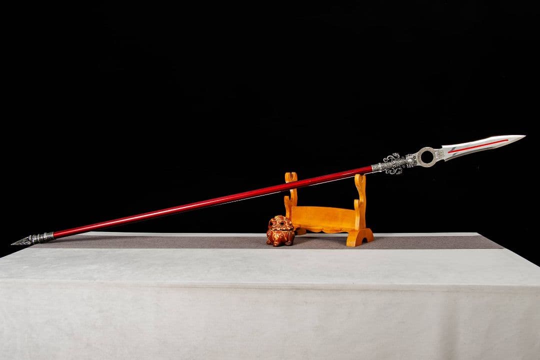 【赤天突起】古兵器 武具 手鍛造打 武蔵 銃 槍 鑑賞用 贈り物 武士道