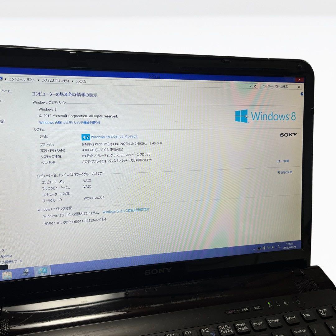 大人気 SONY VAIO SVE15135CJBB ノートPC