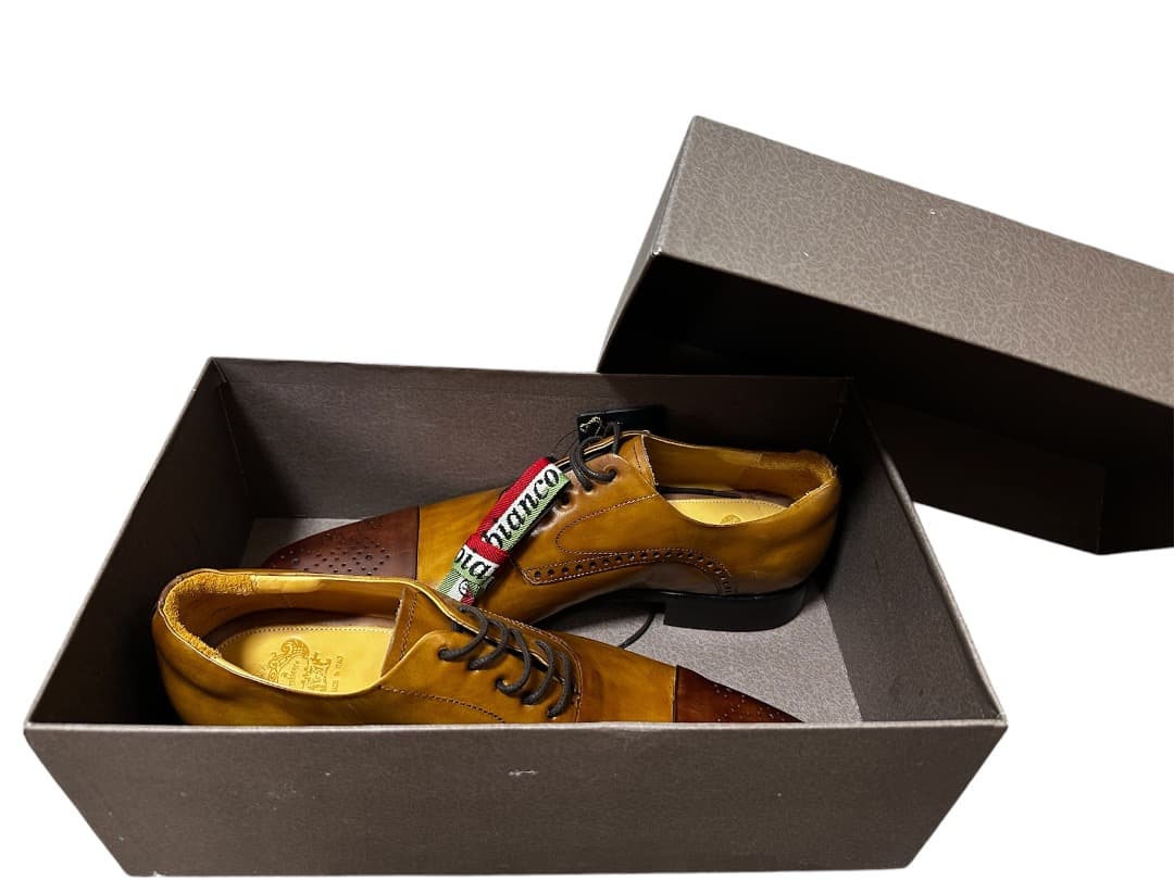 本革メダリオンキャップトゥアキリコ