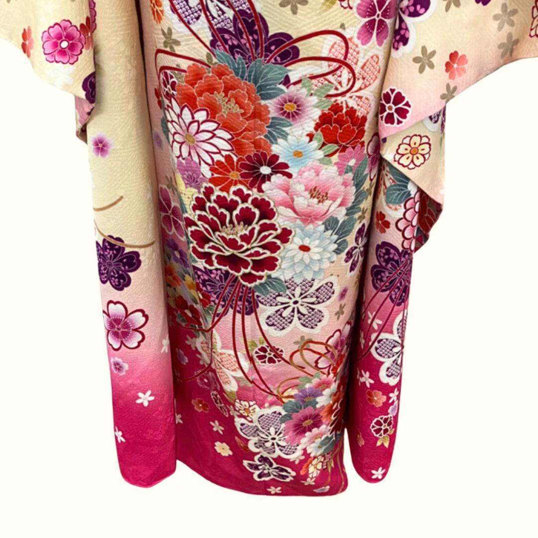 ≪早い者勝ち≫【美品】 振袖セット 成人式 正絹 古典柄 振袖 黄色 S91 ●