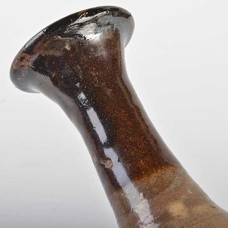 唐津焼　鶴首瓶　徳利　時代箱付　V　R6431