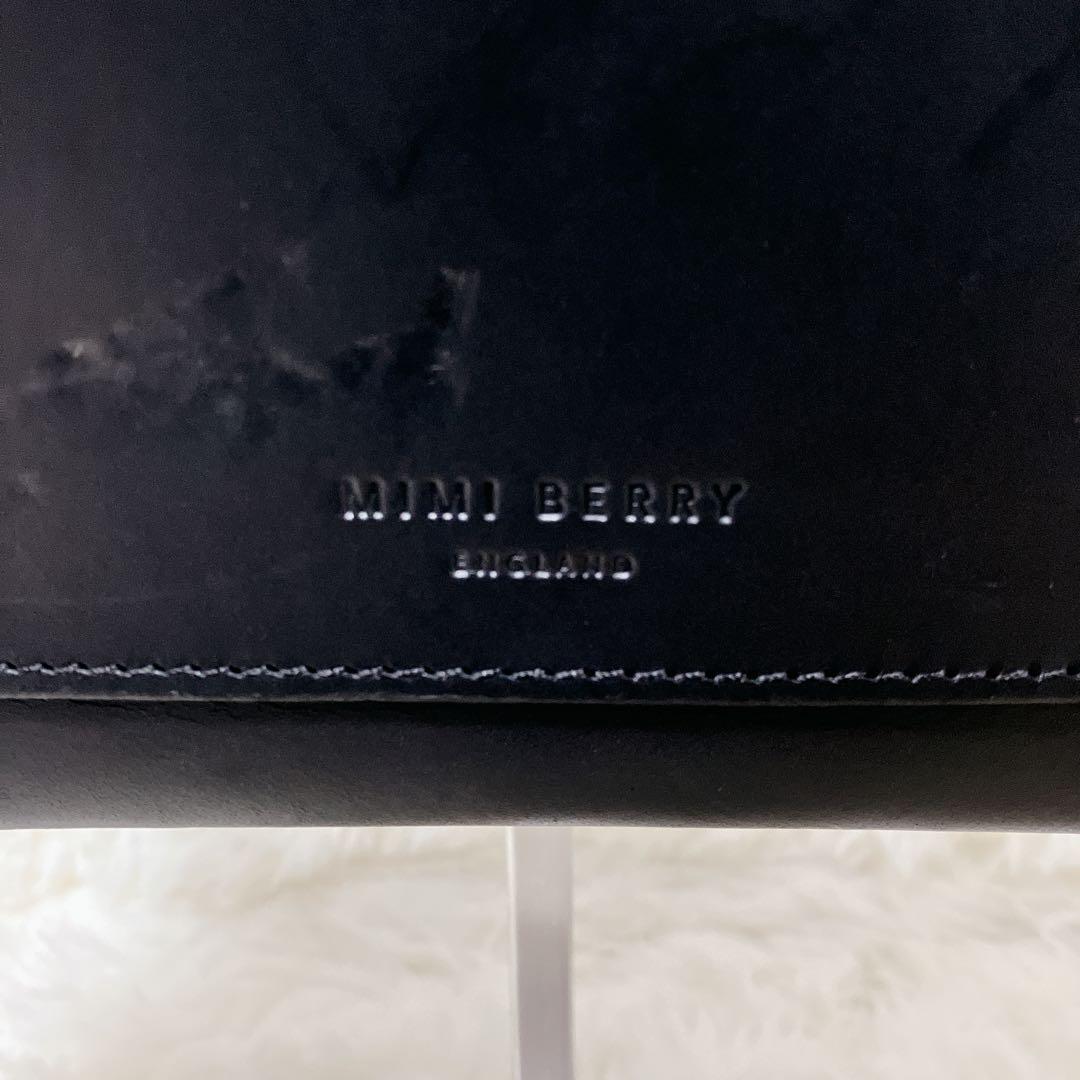 ミミベリー へべ 2way ショルダーバッグ レザー ブラック ターンロック