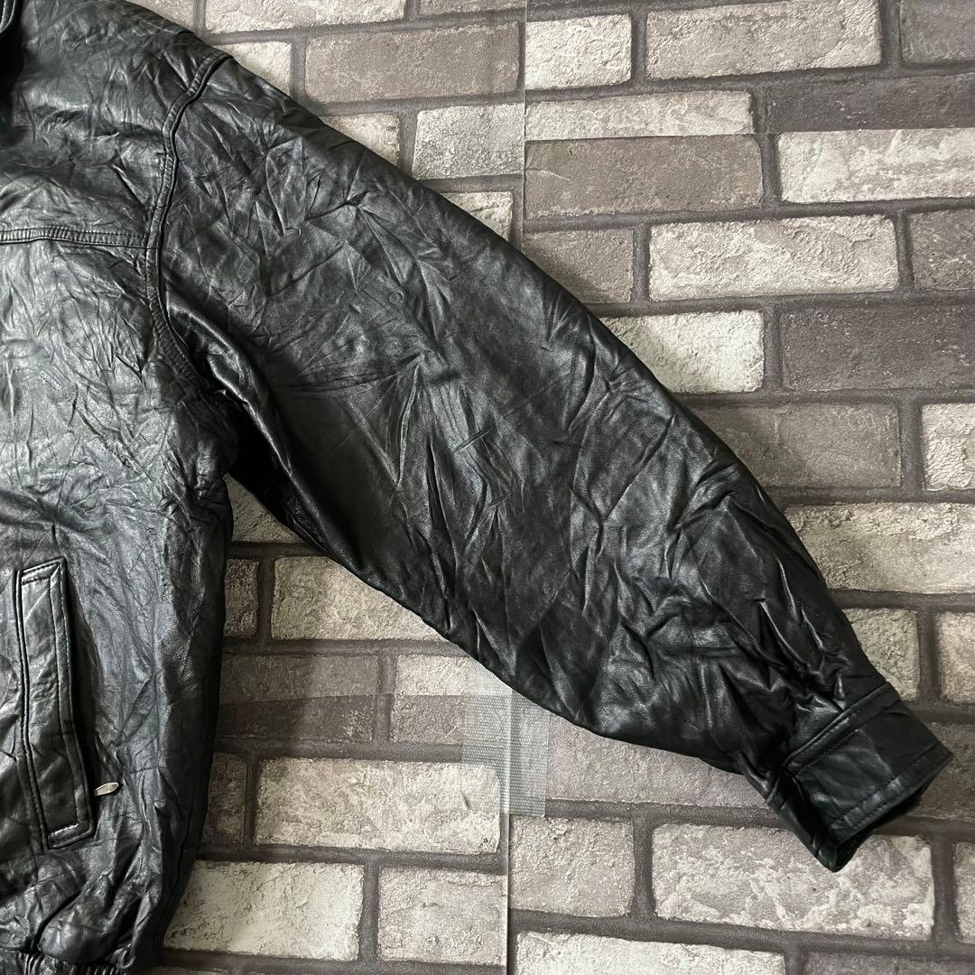 vintage 本革 American オールドレザージャケット ブラック L
