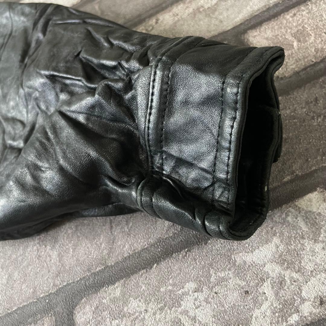 vintage 本革 American オールドレザージャケット ブラック L