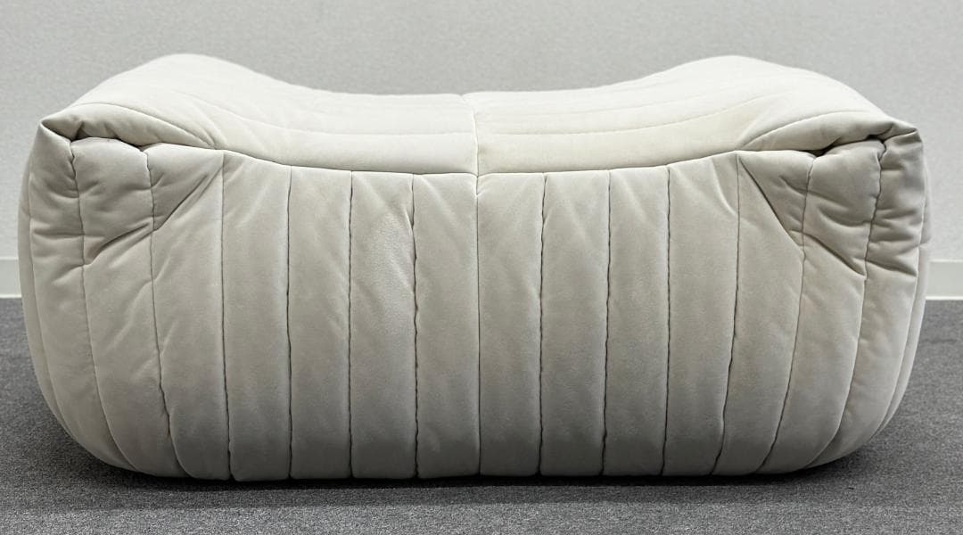 ■リーン・ロゼ■ロゼサンドラ　パフ　オットマン　オフホワイト系　クッションソファ