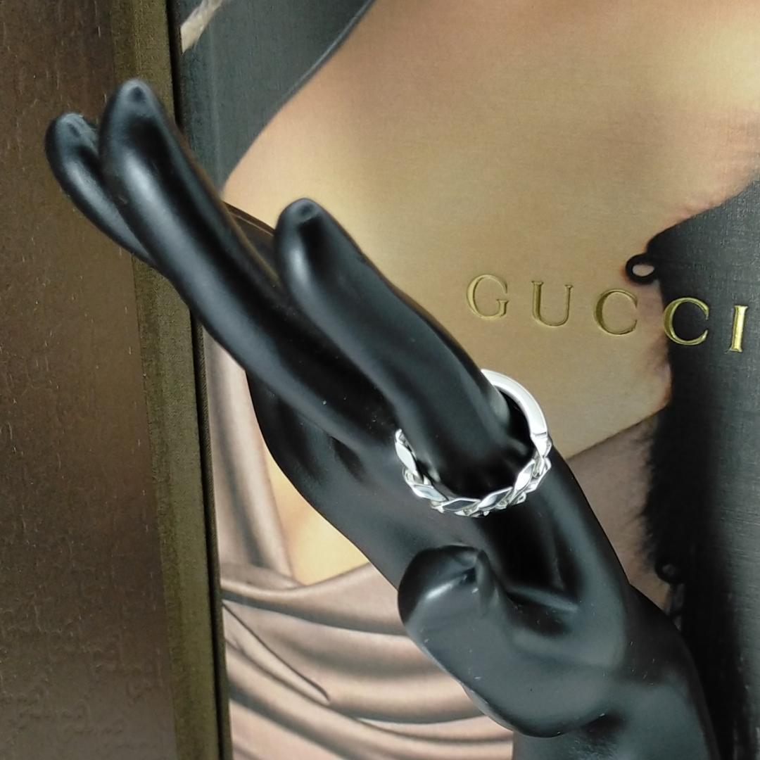◆SALE◆【GUCCI】プレート　喜平　チェーン　リング　１７号　1875