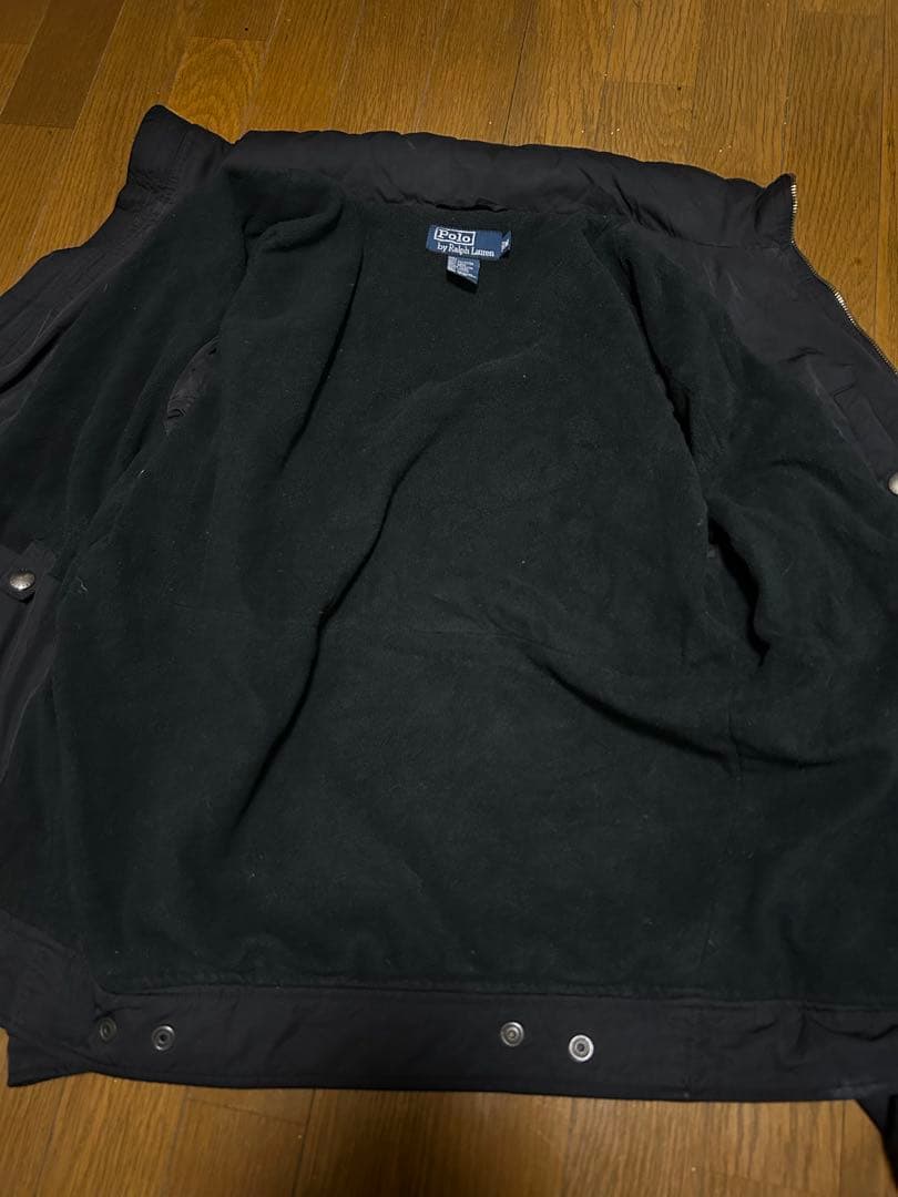 90s POLO by Ralphlauren中綿フリースブルゾンポニー刺繍短丈