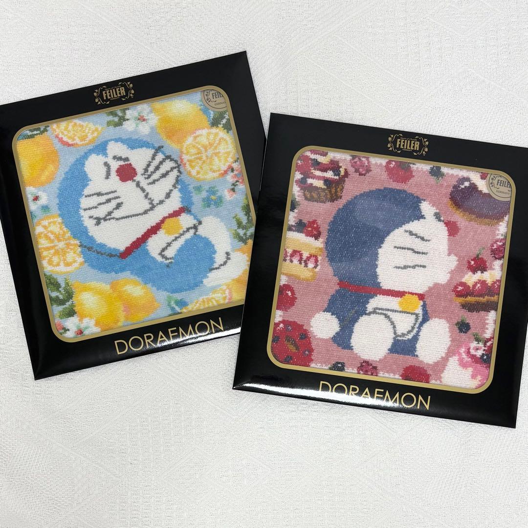 FEILER フェイラー　ハンカチ　コラボ　ドラえもん　スイーツ　レモン
