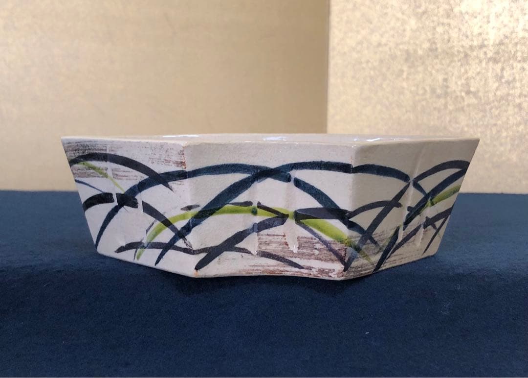 《R》懐石 扇面 向付5客 陶山造 小鉢 共箱　250725F1