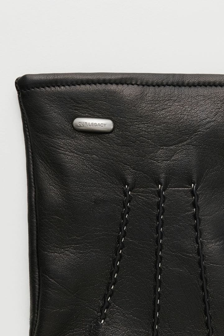 OUR LEGACY HIS GLOVES ブラックレザー手袋