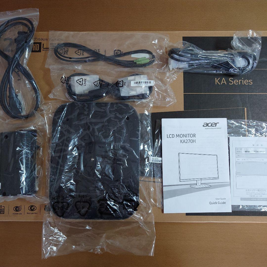 Acer モニター AlphaLine 27インチ KA270HAbmidx