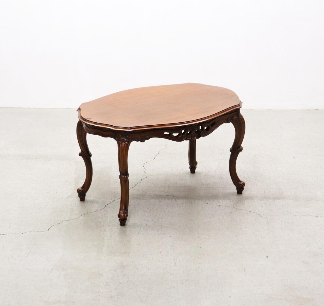 ヴィンテージ クラシカル オーバル センターテーブル サイドテーブル 1 猫脚