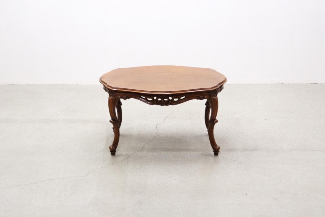 ヴィンテージ クラシカル オーバル センターテーブル サイドテーブル 1 猫脚