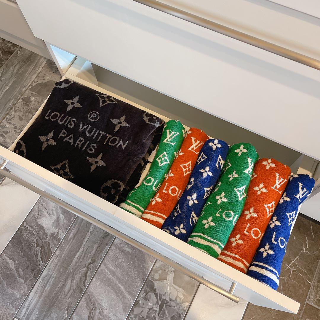 ルイヴィトン セルヴィエットセットLVマッチモノグラム ブラウン バスタオル