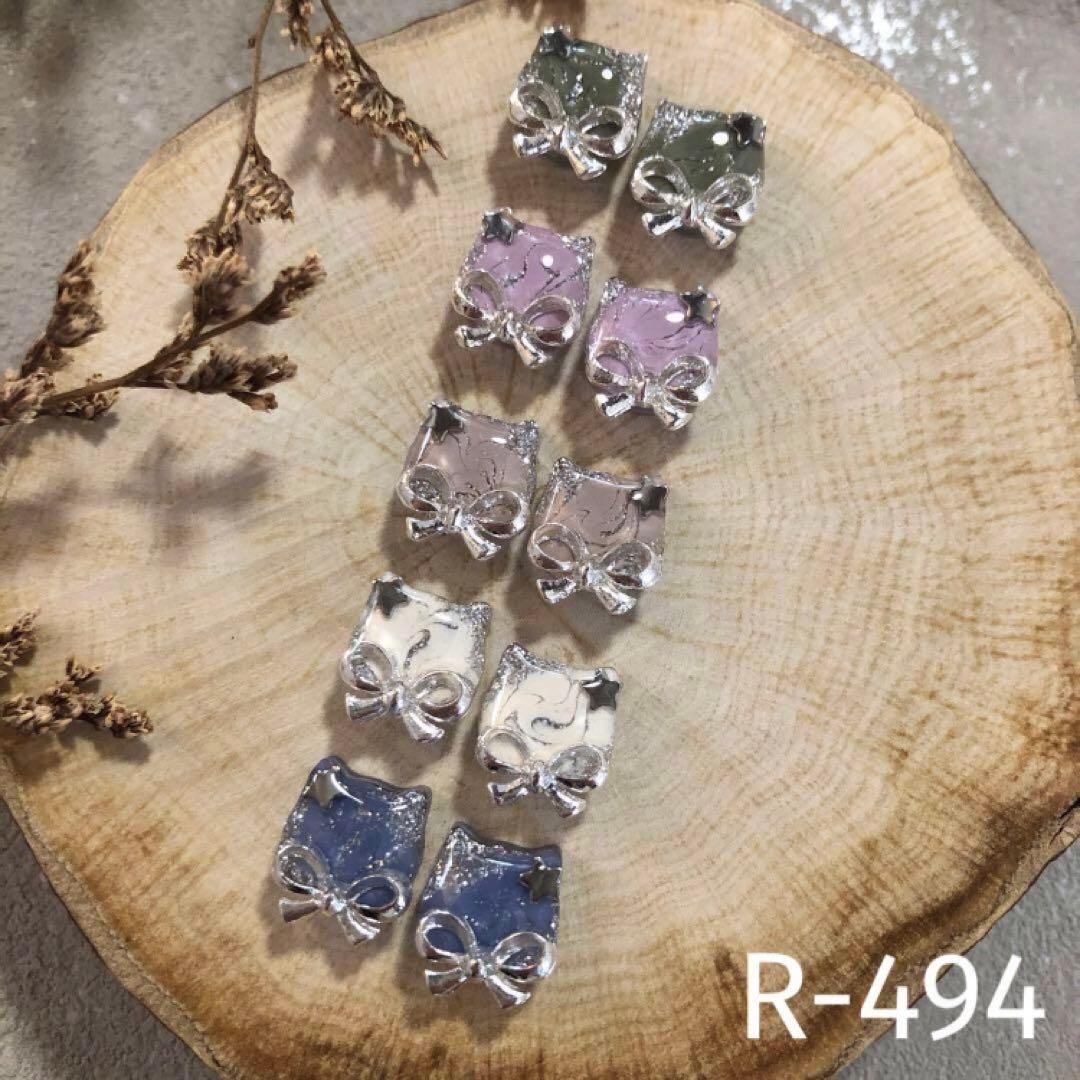 R-449 ✴︎レジン カボション✴︎ネコ型✴︎８カラー◡̈*❤︎