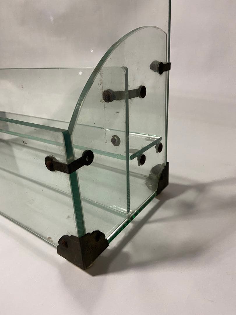 昭和レトロ ガラスの店舗用什器 文房具屋さん 飾り棚 硝子 ディスプレイケース