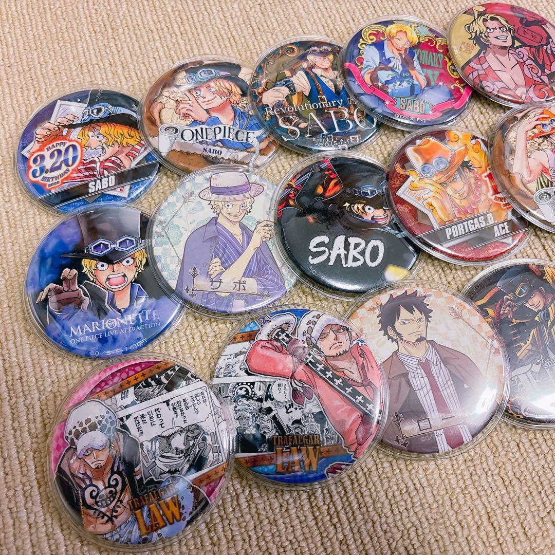 日本限定ONE PIECE ルフィ ロー サボ エース 輩缶バッチ 53個セット