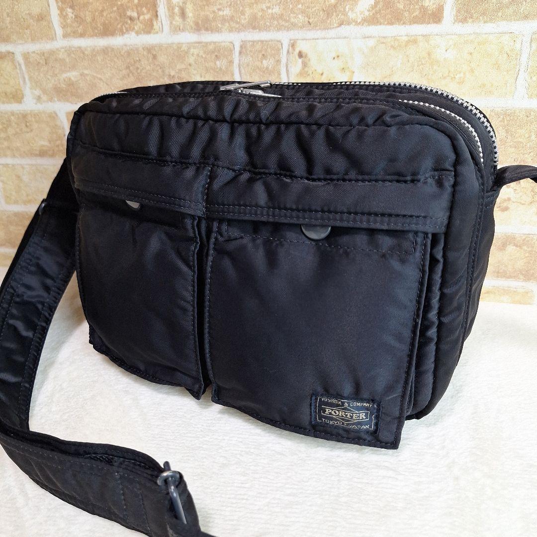 PORTER 2層式　タンカー ショルダーバッグ 男女兼用　ブラック　Sサイズ