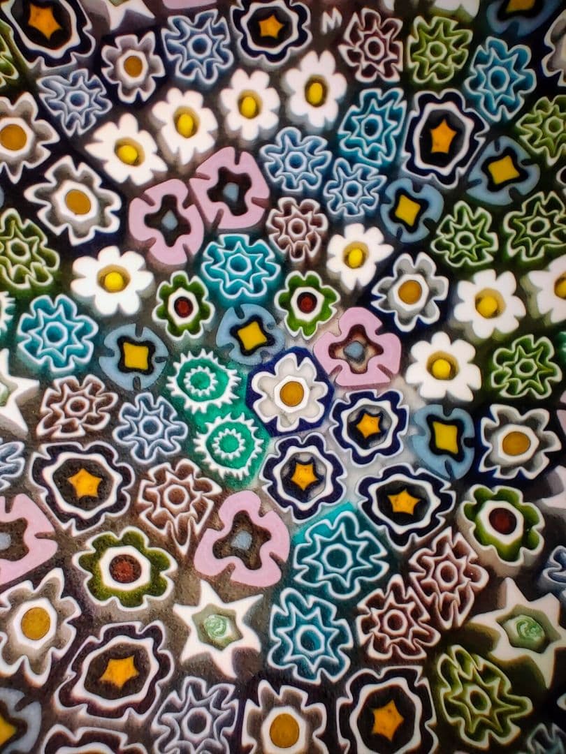 ベネチアングラス　ムラノ島　ミルフィオリ　小皿