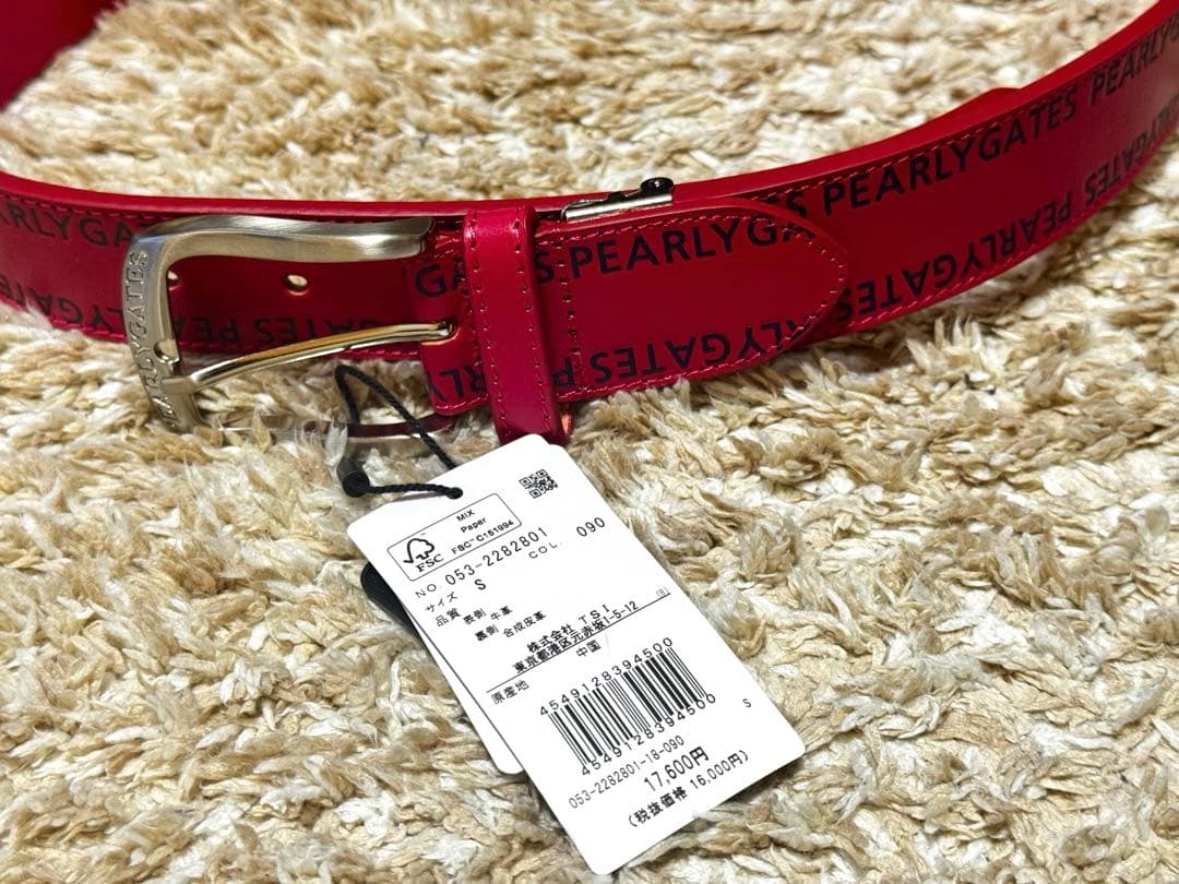 【新品 タグ付き 半額】PEARLY GATES ピンク　ベルト ユニセックス