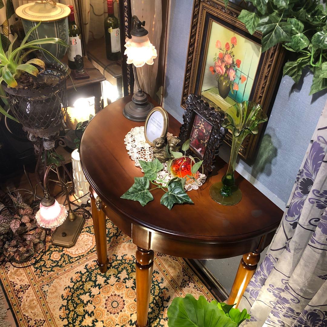 MMsale ヴィンテージ ハーフラウンドアクセントコンソールキャビネット