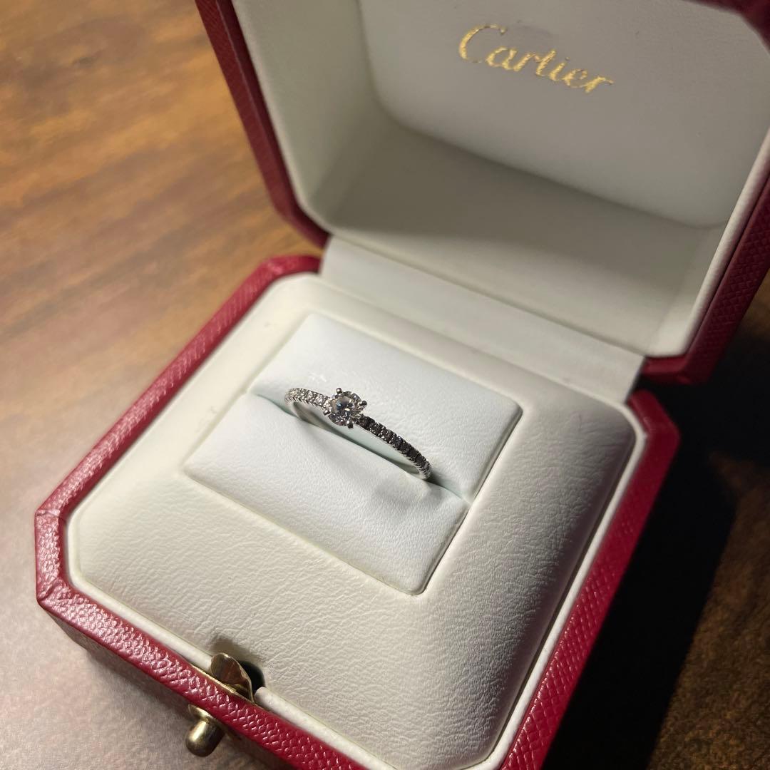 o*x様 カルティエ エタンセル ダイヤ プラチナ 0.21ct 51サイズ 1