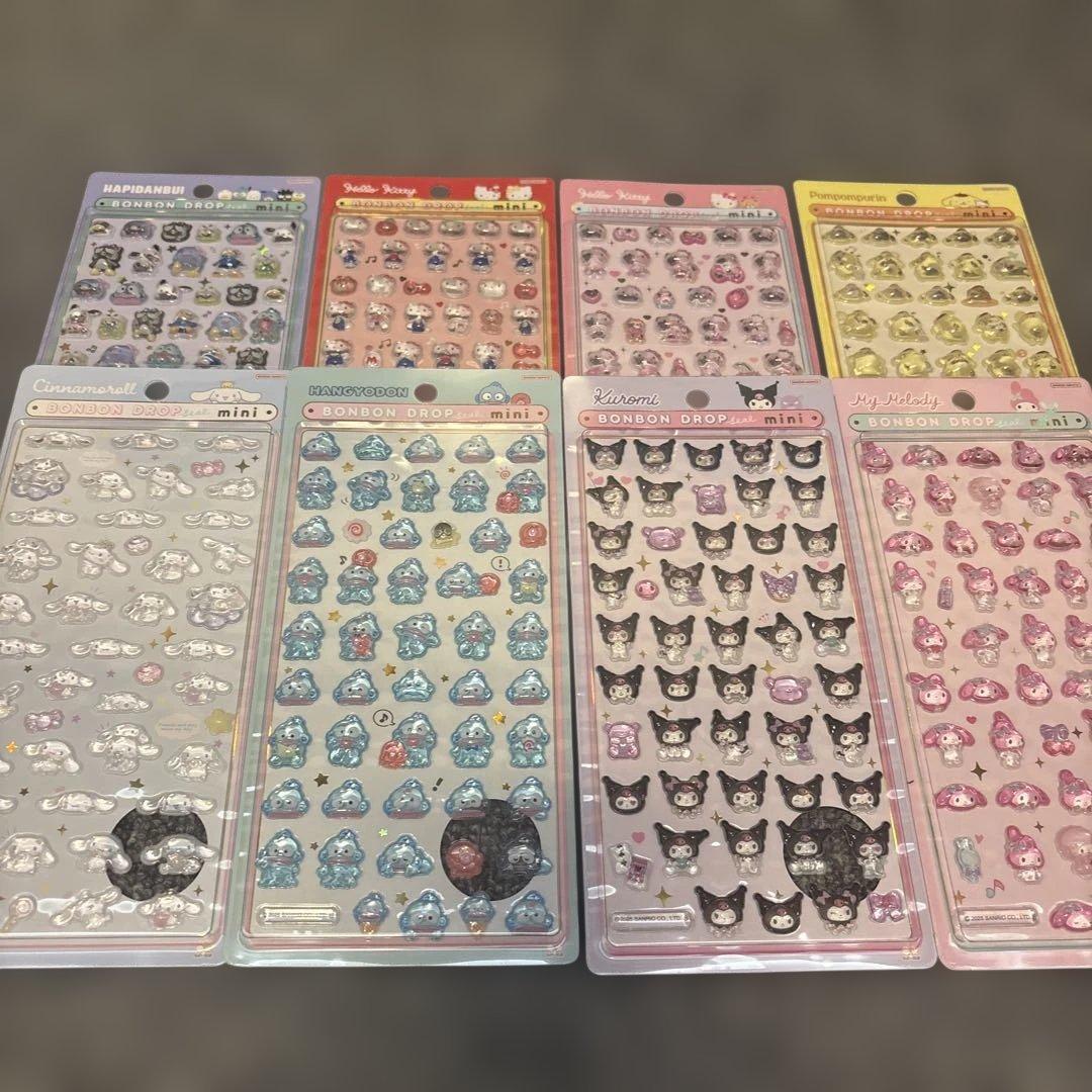 【正規品】ボンボンドロップシールミニ　サンリオ　8種