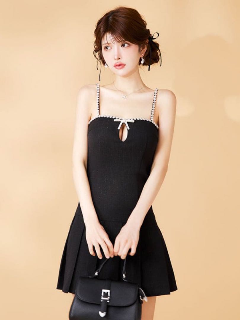 m*﻿様 カットアウトビジューキャミソールドレス／jewels キャバドレス　s