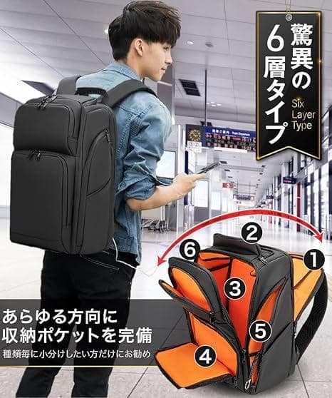 ビジネスリュック メンズ リュックサック 大容量 32L 15.6インチPC 黒