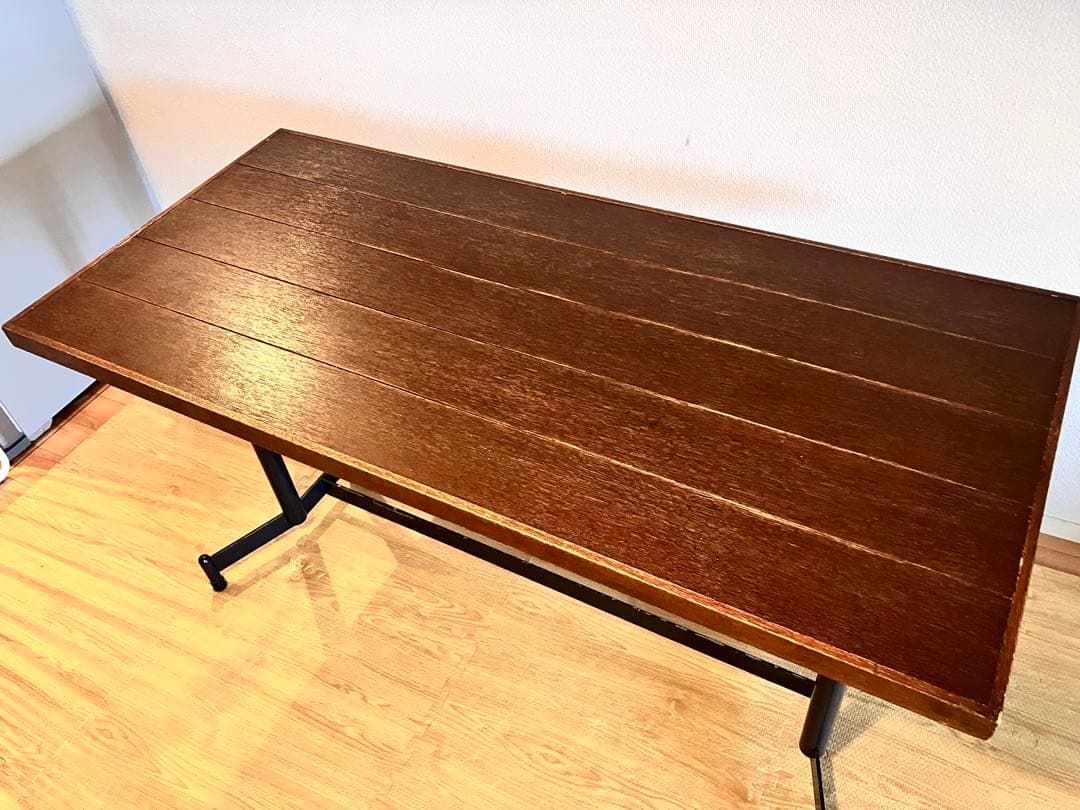 【送料込み】ダイニングテーブル ダークブラウン 木製　インダストリアル