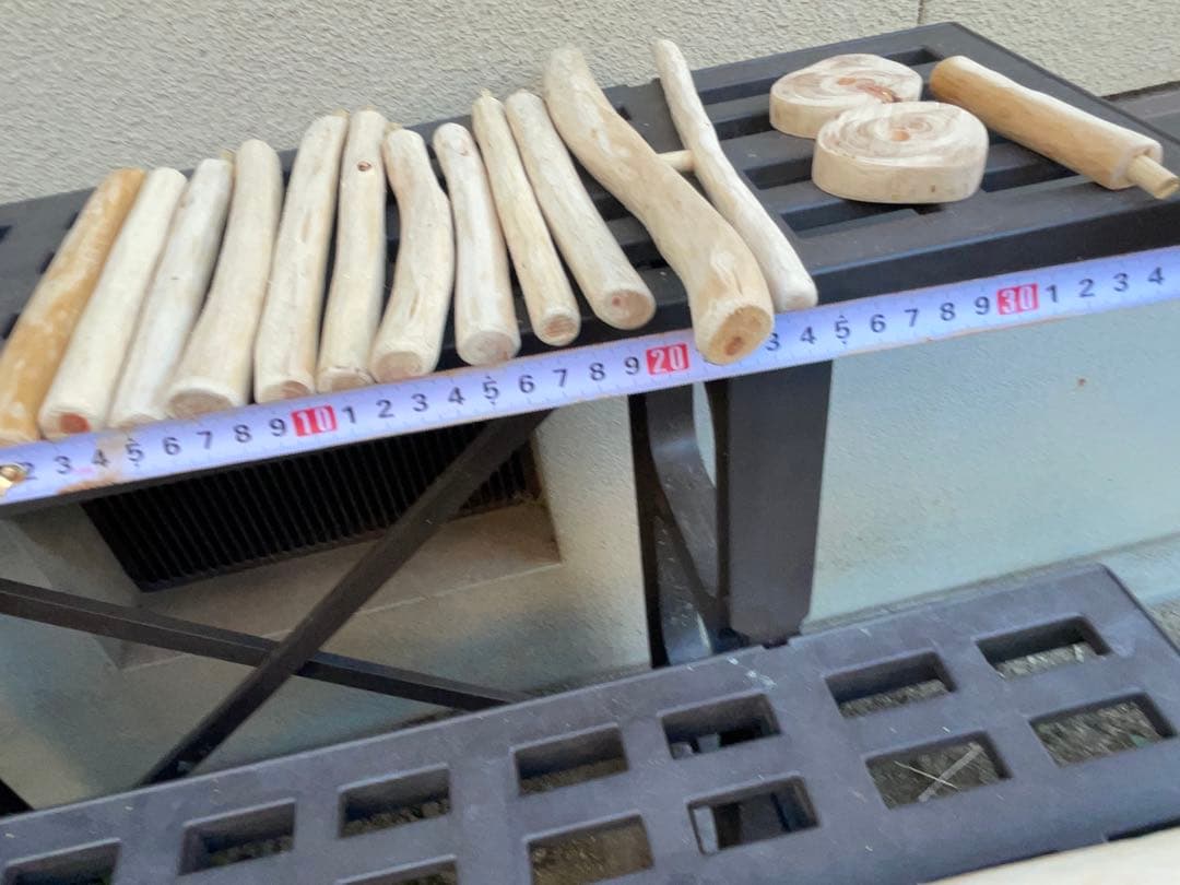 国産ヒノキ　鳥用止まり木　スタンド　アスレチック　約113センチ