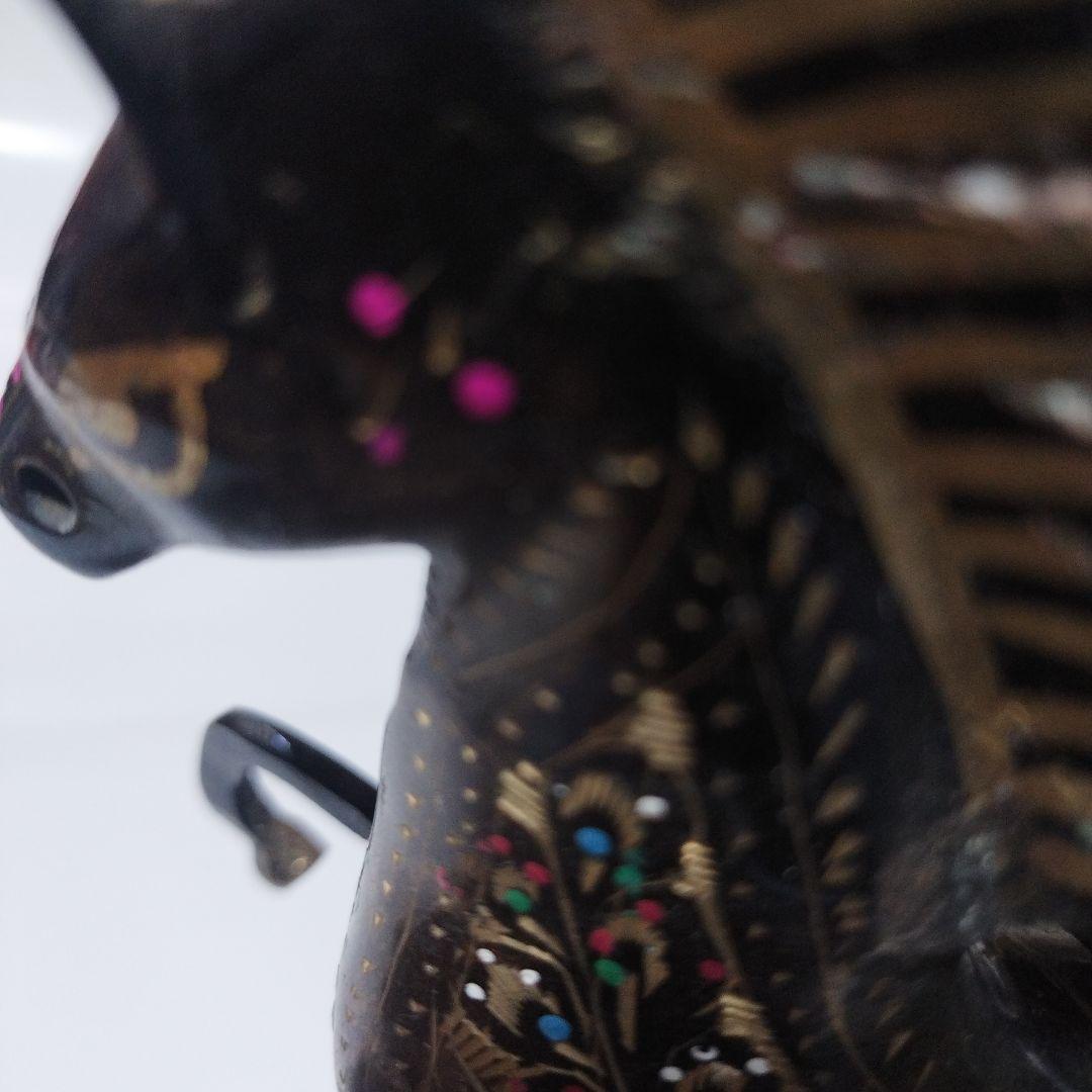 アンテーク　装飾的な金属製馬の彫刻