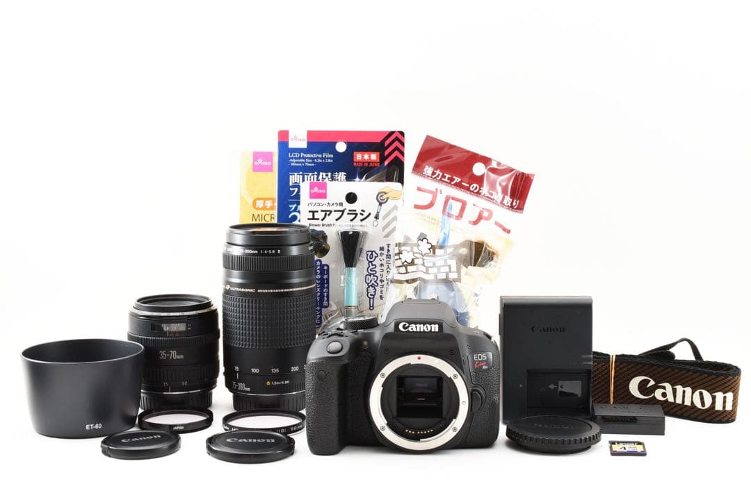 保証/Wi-Fi/動画/canon kiss x9i標準&望遠ダブルレンズセット