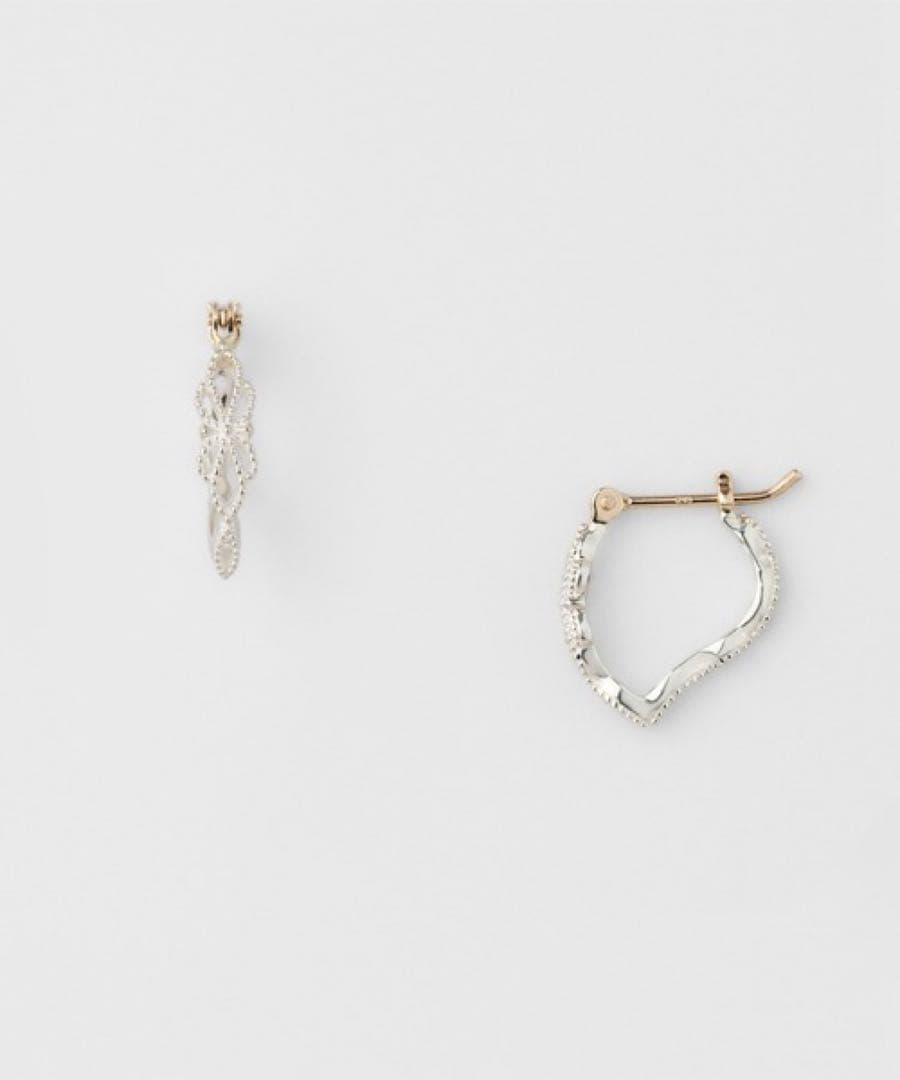 美品 agete シルバーピアス フープ 販売証明書付き