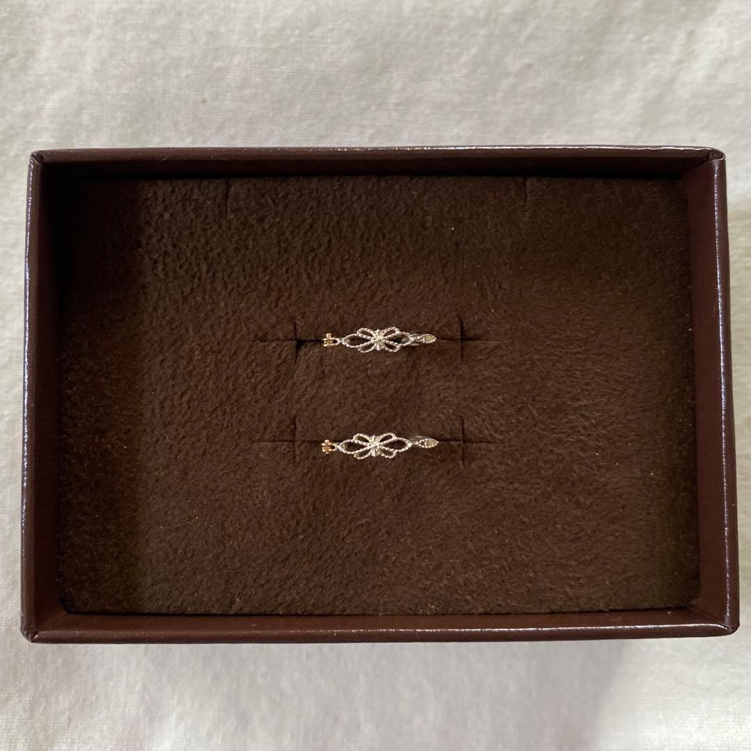 美品 agete シルバーピアス フープ 販売証明書付き