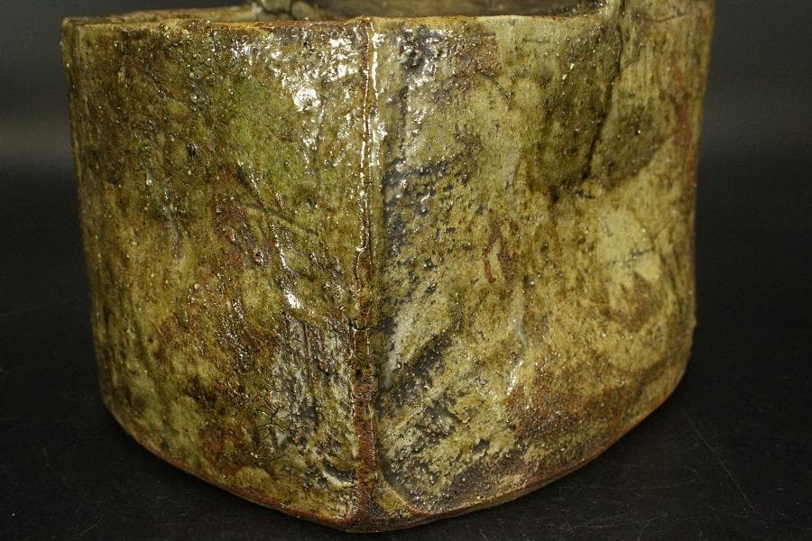 茶道具 古唐津 手付 水指(ZE568)