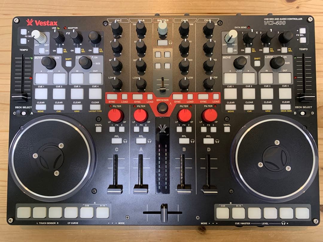 Vestax DJコントローラー VCI-400 ケーブル、保護カバー付き