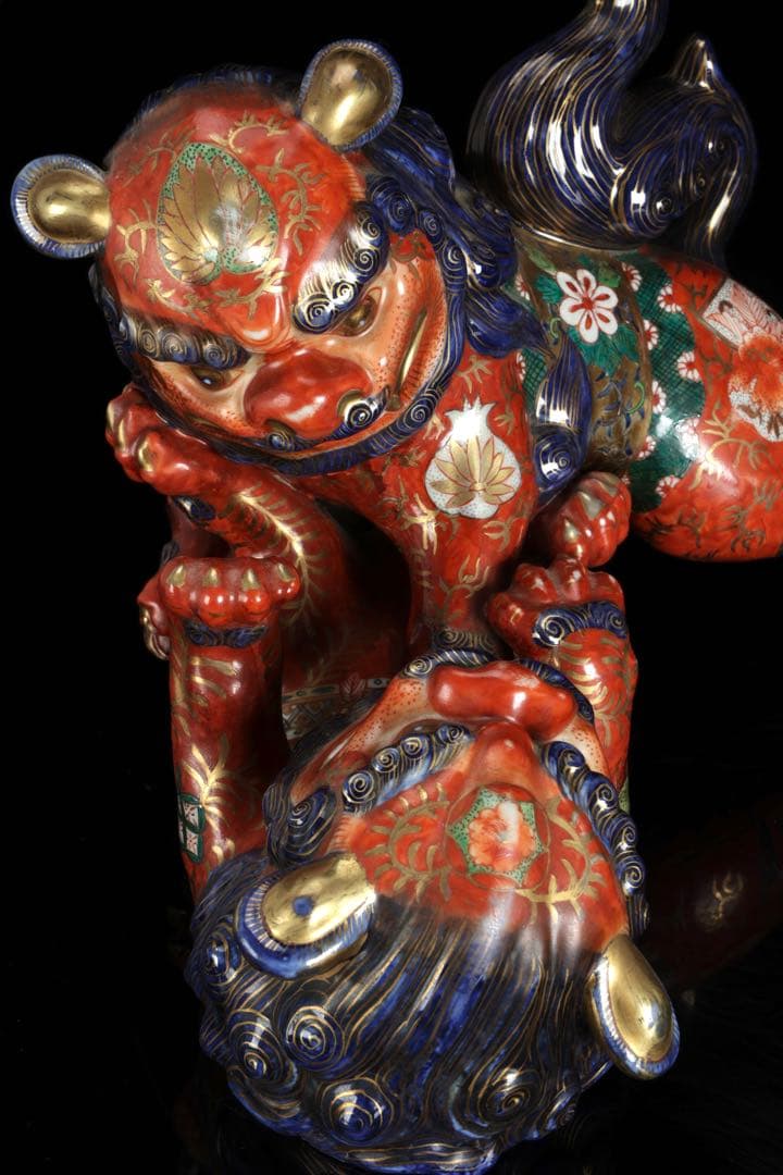 絡み獅子 戯れ獅子 狂い獅子 獅子 置物 縁起物 厄除 魔除 古美術 骨董品