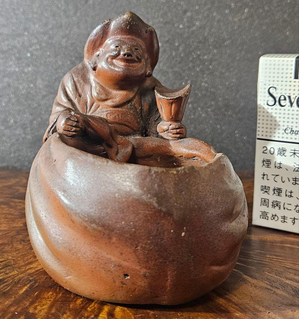 【専用ページ　2点　テコチチ様】明治時代　古備前　七福神　大黒　大黒様 小物入