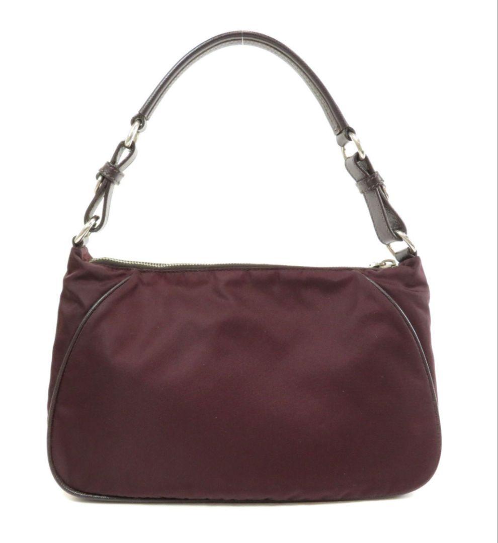 【専用ページ】　プラダ ＢＲ2806 ロゴプレート ハンドバッグ 　【パープル】