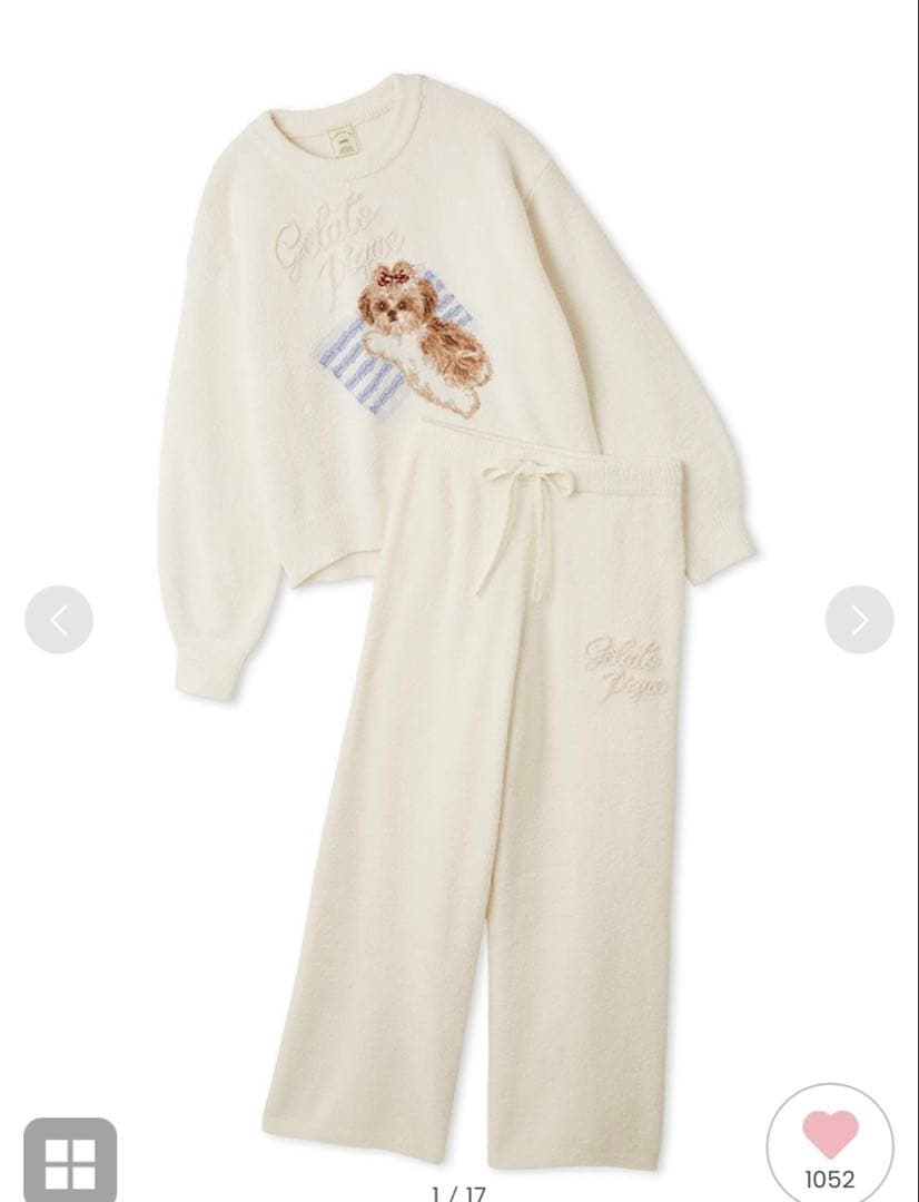 ♡新品タグ付き♡ ジェラピケシーズージャガードプルオーバー&ベビモコロングパンツ