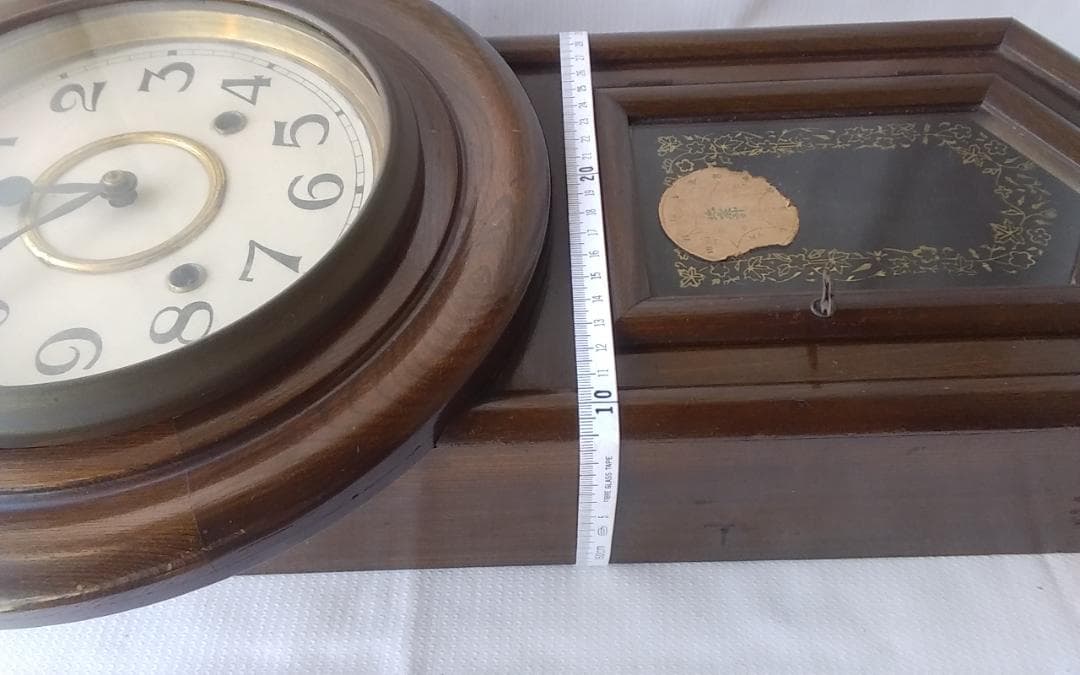 レトロな振り子掛けボンボン柱時計 稼働中 アンティーク ヴィンテージ