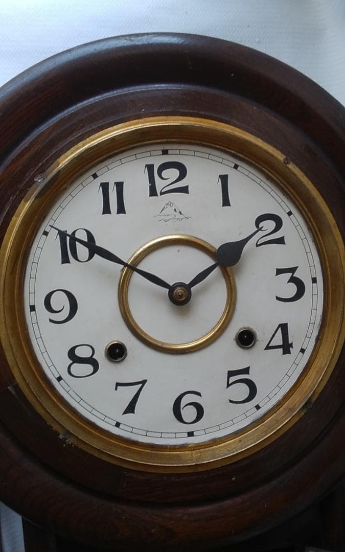 レトロな振り子掛けボンボン柱時計 稼働中 アンティーク ヴィンテージ