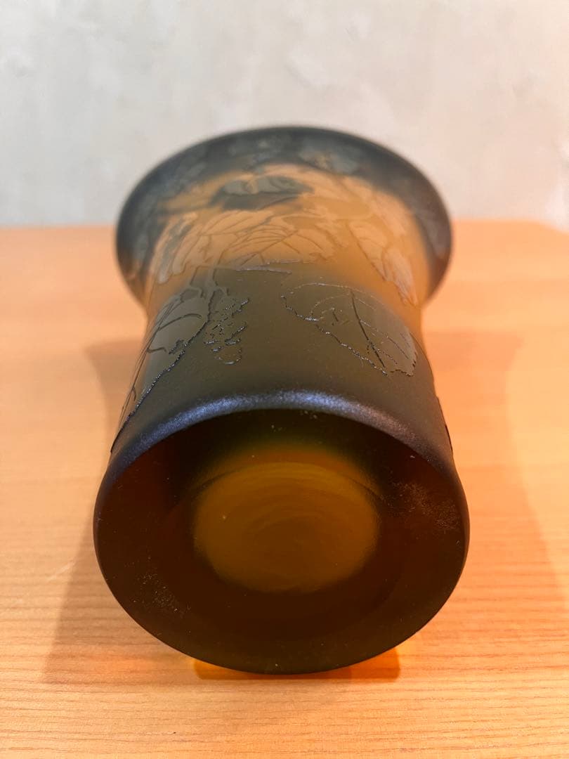 美しいグラデーション ガラス花瓶 野葡萄瑠璃橙